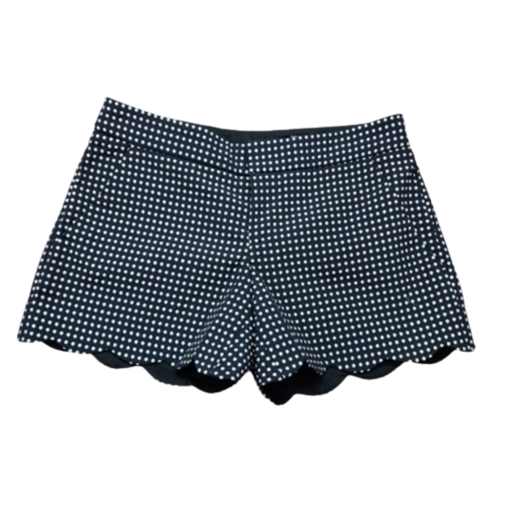 Club Monaco Amber Polka Dot Scalloped Hem Shorts Women's Size 00